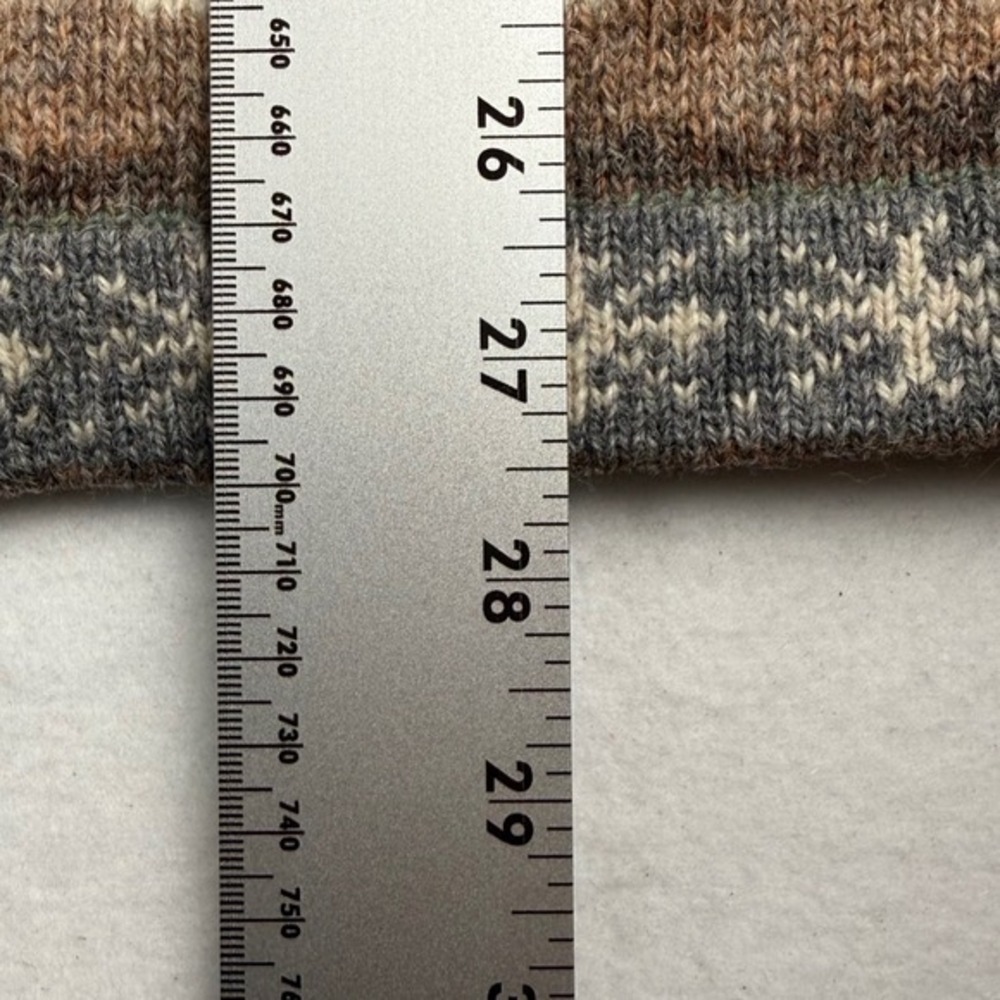 Icelandic Design Womens M Wool Zip Front Scenic Tree Fair Isle Lined Jacket Gray - Picture 7 of 7